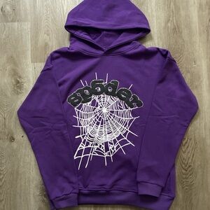 Purple Spider Web Hoodie